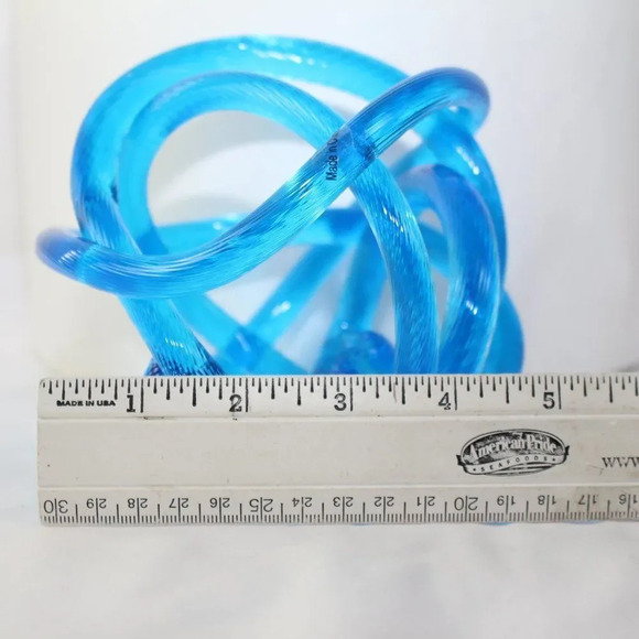 Hemp Rope Glass Art light Blue - Picture 4 of 5